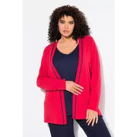 Ulla Popken Strickjacke Schalkragen Langarm Rot 50/52