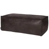 BePureHome Polsterstuhl Hocker Leder Rodeo Pouf Schwarz braun