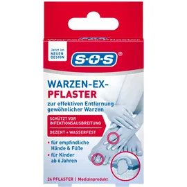 S.O.S. SOS Warzen-Ex Pflaster wasserfest 24 St.