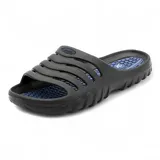 CKK Herren Badelatschen Badeschlappen Dusche Sauna Strand Freizeit Badeschuhe, Schwarz, 47 EU - 47 EU