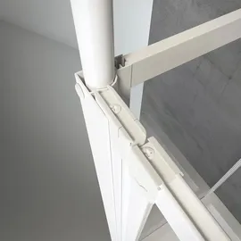 Schulte Duschabtrennung für Badewanne, 3-teilig mit Seitenwand, Faltwand: 129 cm, Seitenwand geeignet für eine Wannentiefe: von 68 - 71 cm, ... - Weiß,