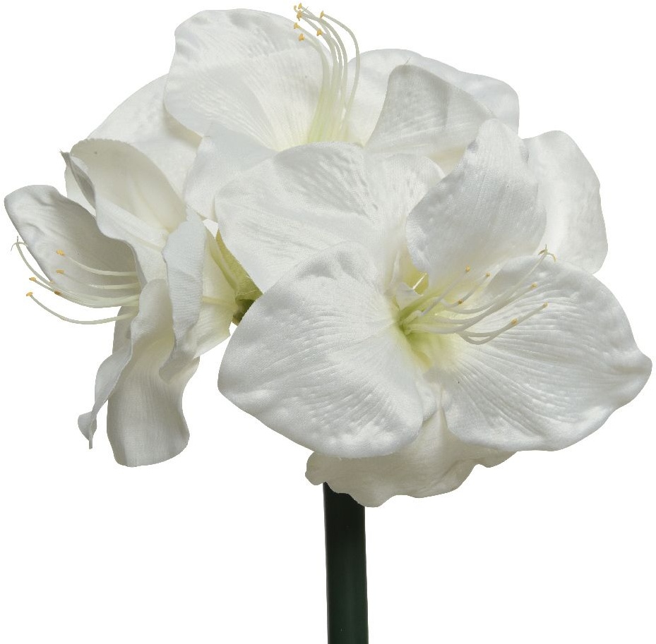 Kunstblume AMARYLLIS weiss (DH 24x60 cm) - weiß