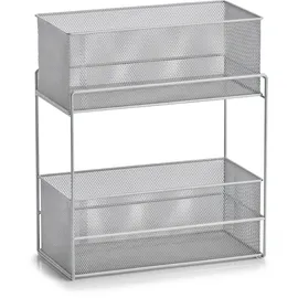Zeller Etagenregal mit 2 Körben 17,5 x 35 x 42 cm Grau