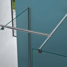 mai & mai Duschwand Für Dusche Duschabtrennung 120x90cm mit 2 festen Seitenelementen 8mm Esg-sicherheitsglas Walk-in Dusche Klarglas Nano-versiegelung Bremen01k-t - Transparent