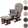 Mendler Relaxsessel HWC-C76 Cord 52 x 100 x 80 cm Hellgrau mit Hocker