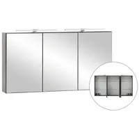 Lomadox 3D-Spiegelschrank 120 cm breit VIDAGO-03 in graphit mit