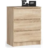 abamihome Akord Kommode 60 x 77 x 40 cm Hellbraun