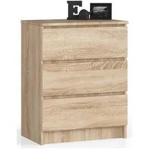 abamihome Akord Kommode 60 x 77 x 40 cm Hellbraun