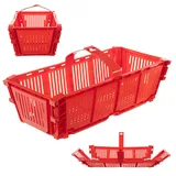 Kadax Erntekorb klappbar aus Kunststoff 40 x 18 x 11,5 cm rot