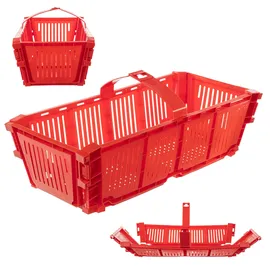 Kadax Erntekorb klappbar aus Kunststoff 40 x 18 x 11,5 cm rot