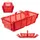 Kadax Erntekorb klappbar aus Kunststoff 40 x 18 x 11,5 cm rot