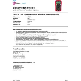 UNI-TREND UT131B Digitales Multimeter