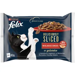 FELIX Deliciously Sliced Country Flavours Katzennassfutter 4x80g