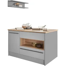 BASIC by Balculina Kücheninsel Denver 145 cm grau