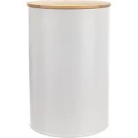 Orion Küchenbehälter Aufbewahrungsbehälter Vorratsdose aus Metall weiß mit Silikondichtung für lose Produkte WHITELINE 1,3l - Weiß