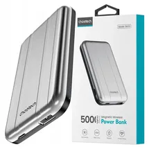 CHOETECH Mini Powerbank 5000 mAh – Silber, 2x Usb Typ-c, 1x Usb Typ-a, Usb Typ-c: Usb Typ-a: