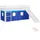 Homestyle4u Hochbett 2564 90 x 200 cm Kiefer massiv lackiert blau weiß