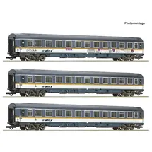 Roco 74018 H0 3er-Set Eurofima-Wagen alex Länderbahn (Spur H0)