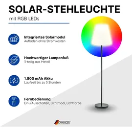 Schwaiger Solarleuchte Kunststoff 150,0 cm inkl. Fernbedienung weiß