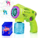 Blubbel Seifenblasenpistole, Seifenblasenmaschine, 150ml Tank Seifenblasenflüssigkeit, Automatische Seifenblasen Pistole, Blasen Kanone, Luftblasen Bazooka Bubble Gun, Geschenke für Kinder, Hochzeit