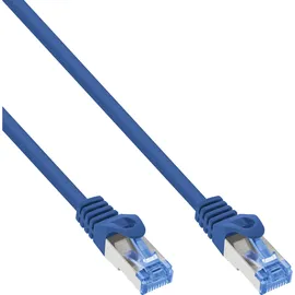 InLine Patchkabel, Cat.6A, S/FTP, TPE (LSZH), CCA, blau, 1m