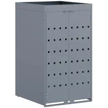vidaXL Mülltonnenbox Rollabfallbehälter 68 x 121,5 cm grau