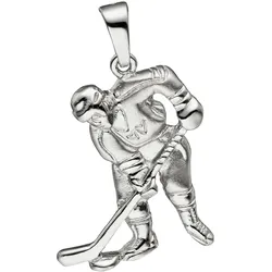 Ketten-Anhänger JOBO "Anhänger Eishockeyspieler", silber (silber 925), Schmuckanhänger, Damen, Silber 925 (Sterlingsilber), 925 Silber