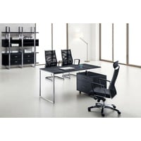 JVmoebel Schreibtisch, Schreibtisch Winkelschreibtisch Computertisch Tische Tisch Büro schwarz