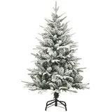 vidaXL Künstlicher Weihnachtsbaum Beschneit Grün 120 cm PVC PE