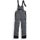 BP 1608-559-53-46l Latzhose, Stretch-Hosenträger mit Clipbefestigungen, 245,00 g/m2 Stoffmischung, dunkelgrau/schwarz, 46l