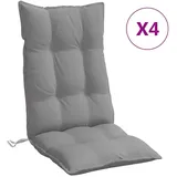 vidaXL Hochlehner Auflage 4 St. grau