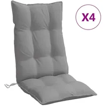 vidaXL Hochlehner Auflage 4 St. grau