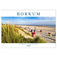 Calvendo BORKUM Trauminsel in der Nordsee (Wandkalender 2026 DIN