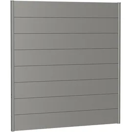 Biohort Sichtschutzelement 180 x 182 cm Quarzgrau Metall 2 St.