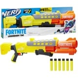 Nerf Fortnite Legendary TAC Dart Blaster, Gelb Glow Lap Design, 6 Dart Megatrommel und 6 Nerf Accustrike Mega-Darts, Pump Action F4168