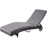 MCW Sonnenliege 205 x 80 x 0 cm Anthrazit