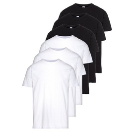 FRUIT OF THE LOOM T-Shirt, (Packung, 6 tlg 6er-Pack), Gr. XL (56/58), weiß, schwarz, , 42592358-XL