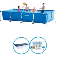 Intex Pool Rectangular Frame 450x220x84 cm - Schwimmbad-Paket