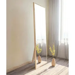 Dmora Spiegel Dcarrier, Spiegel mit Rahmen, Wanddekorationsartikel, Spiegeldekoration, 50x2h160 cm, Eiche