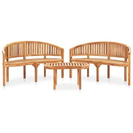 vidaXL Garten-Lounge-Set 3-tlg. braun