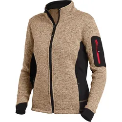 FHB Strickfleece-Jacke Damen MARIEKE - beige;schwarz - S