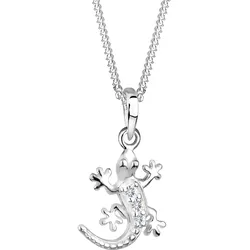 Elli Gecko Eidechse Kristalle 925 Silber Ketten   Damen 