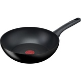 Tefal Hard Titanium On Wokpfanne Induktion 28 cm, Antihaftversiegelung, Thermo-Signal bei idealer Brattemperatur, für alle Herdarten geeignet, Aluminium, schwarz, G28819