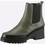 Heine Stiefelette in khaki-schwarz | Gr.: 38