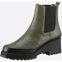 Heine Stiefelette in khaki-schwarz | Gr.: 38