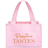 Brandsseller Damen Handtasche Prosecco Tanten Flaschenkorb Flaschenträger Einkaufstasche Aufbewahrungstasche für 6 Flaschen Design1-Rosa