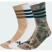 Adidas Stonewash Crew Socken. 3 Paar beige|khakigrün|WEISS 35/36