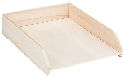 Ablagefach aus Holz, natur, 30 x 23 x 6,5 cm