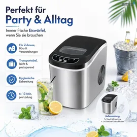 mspoint Bituxx Eiswürfelmaschine Eiswürfelbereiter Eiswürfel Ice Maker Eis Maschine Edelstahl