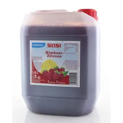 Susi Fruchtsirup Himbeer-Zitrone zuckerreduziert 5L Kanister